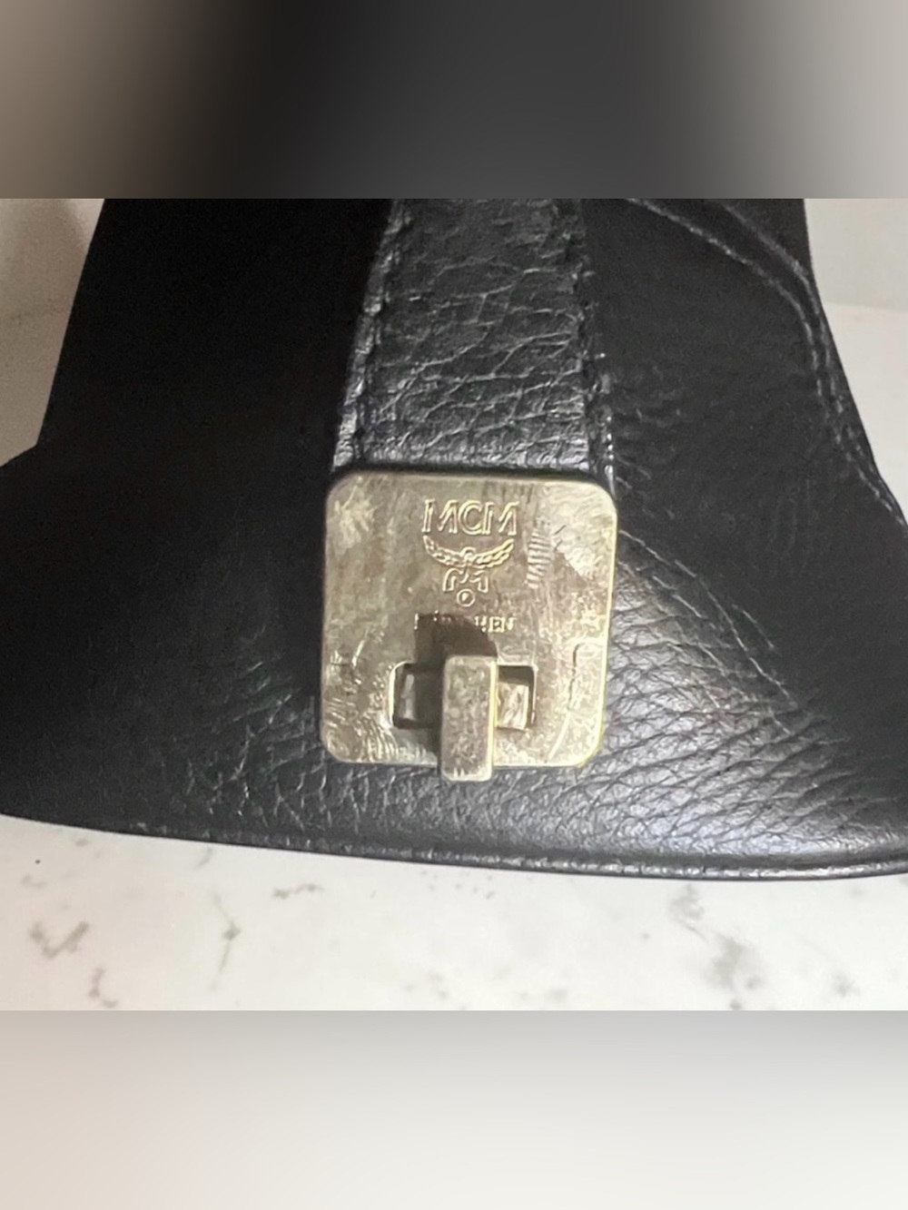 MCM Studded Black Leather Handbag EUC - Picture 5 of 7